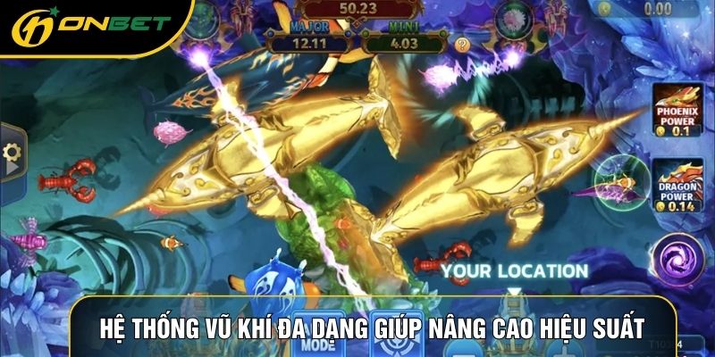 Hệ thống vũ khí đa dạng giúp nâng cao hiệu suất